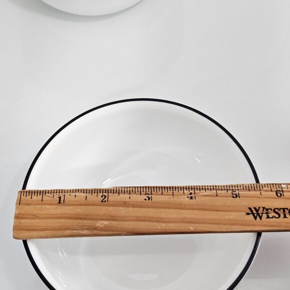 4 Corelle Black & White Soup Cereal Bowls 5.5" break chip resistant dishwasher - Picture 7 of 9